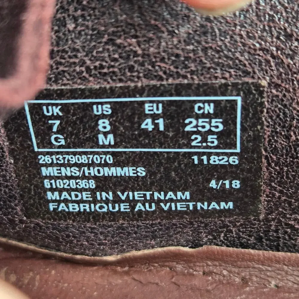 Clarks Original Mens 8M Wallabee Burgundy Suede Casual Lifestyle Chukka Boots